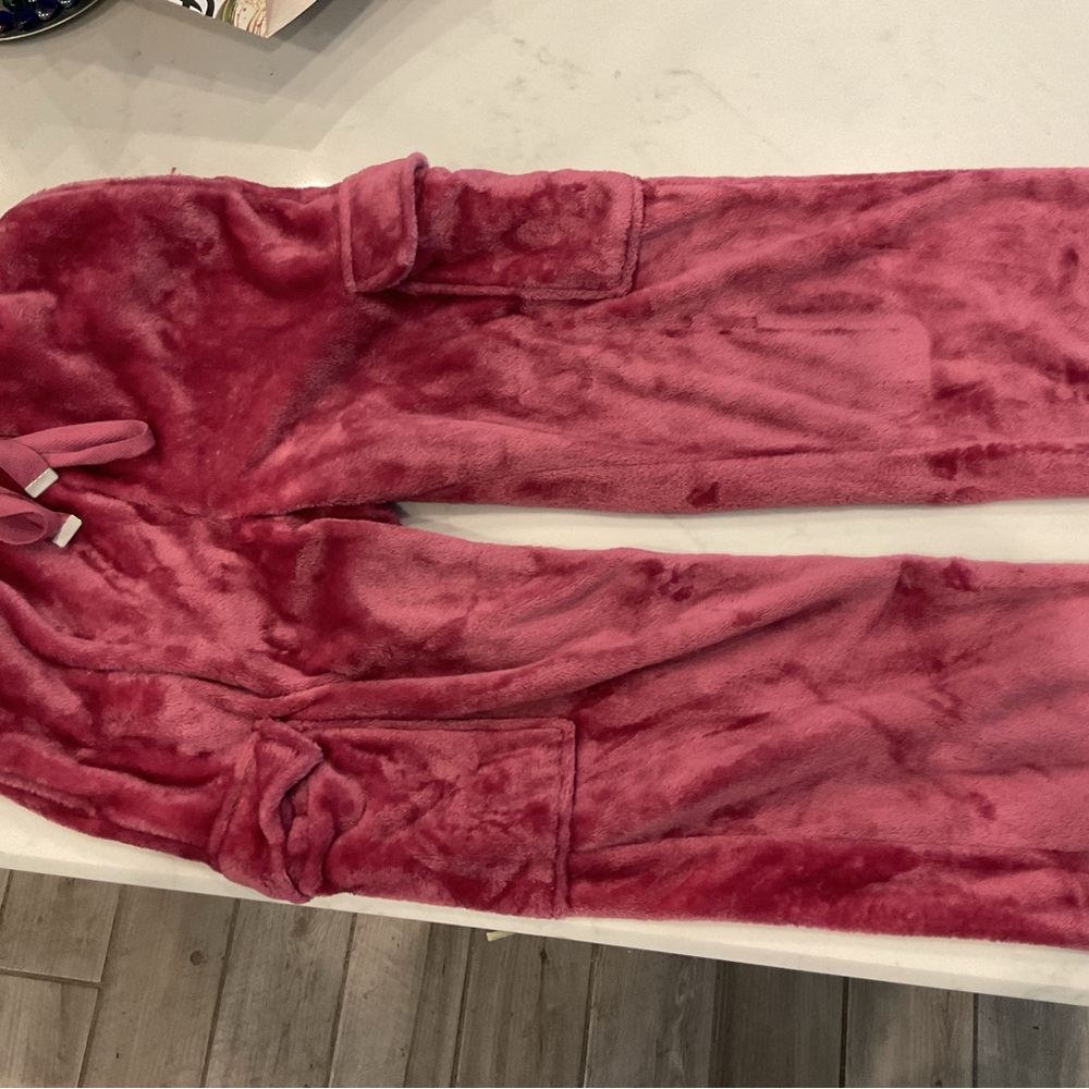 Plush Pink Kids Sweatpants